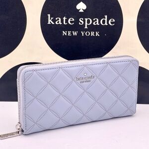 Kate Spade Natalia Large Continental Wallet Brushed Steel Color